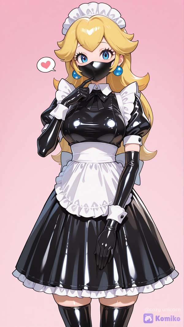 Latex Maid Princess Peach