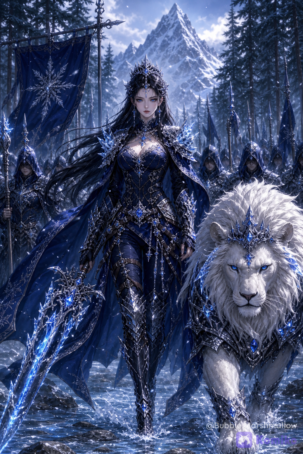 She doesn’t follow the storm. She commands it!👑❄️