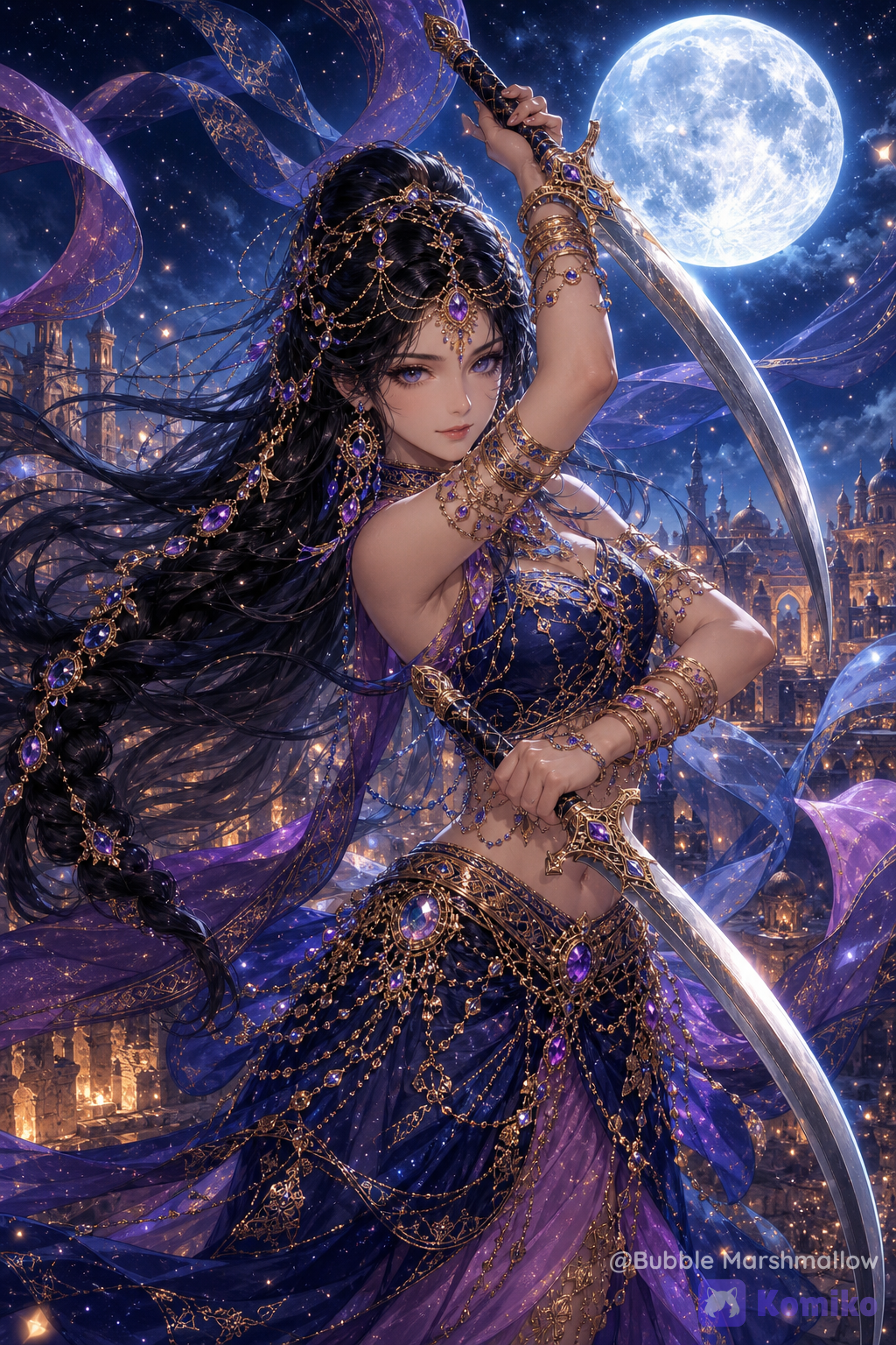 She looks like a dream… until the blades come out🗡️💜
