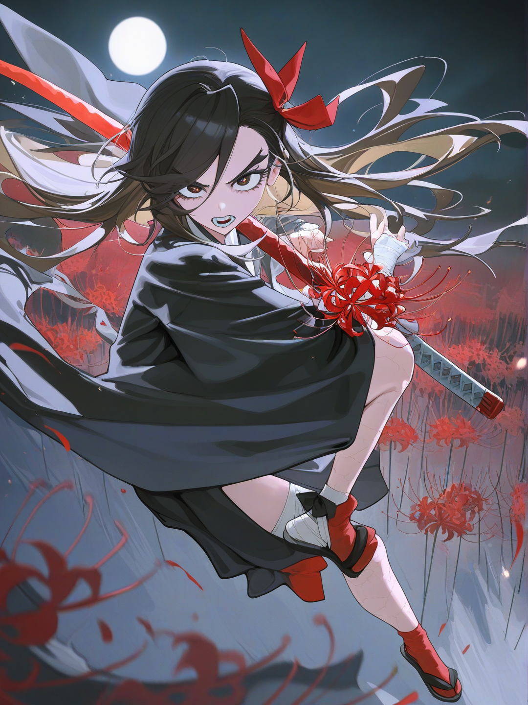 Benihime fights douma with Kanae, and Inosuke