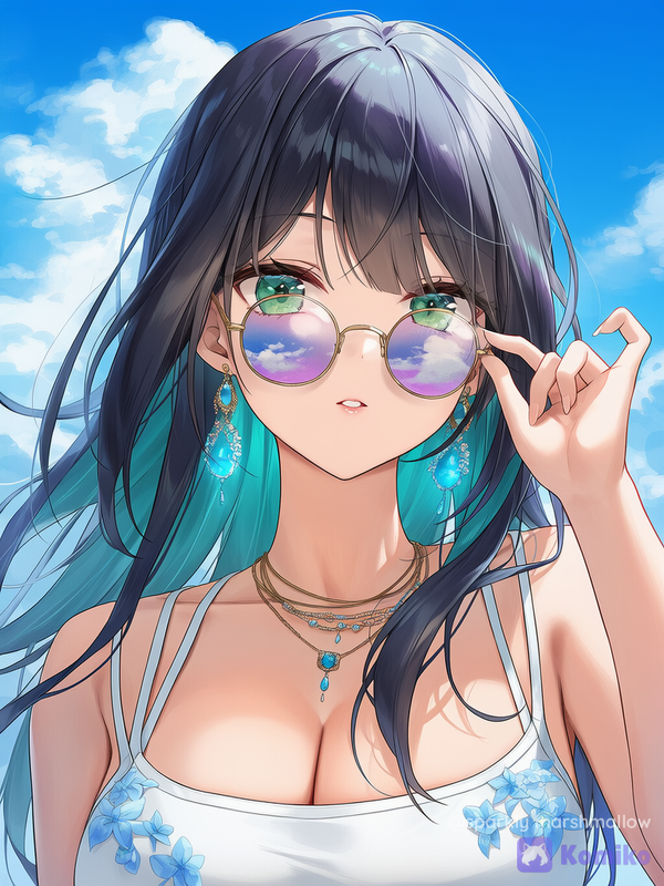 蓝天眼镜少女✨