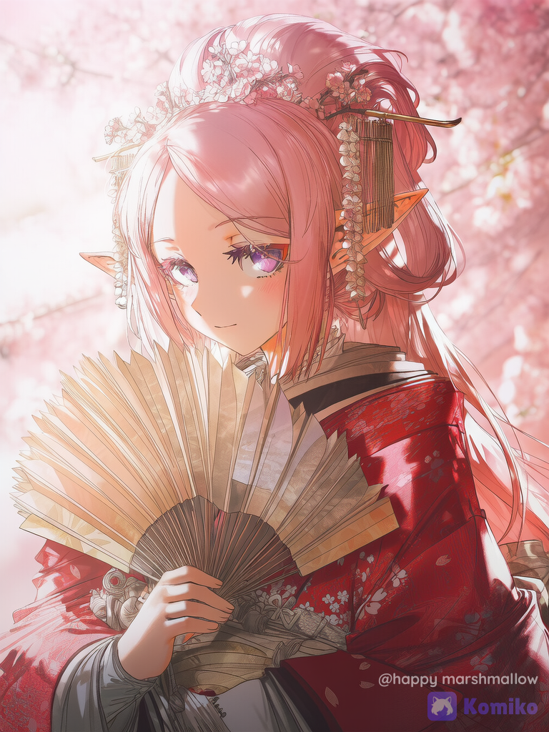 Second Character: Elara of the Crimson Cherry Blossom