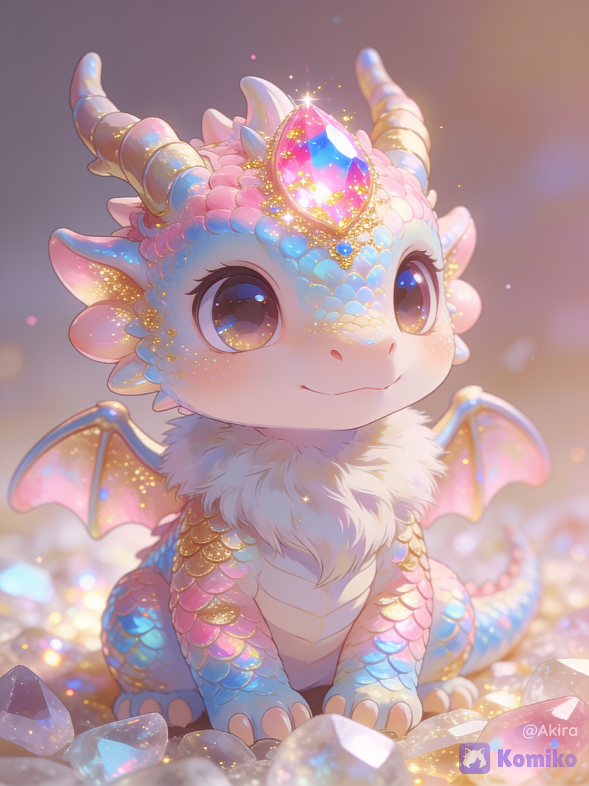 Cute Dragon 💎✨️🔴🔵 (Opal)