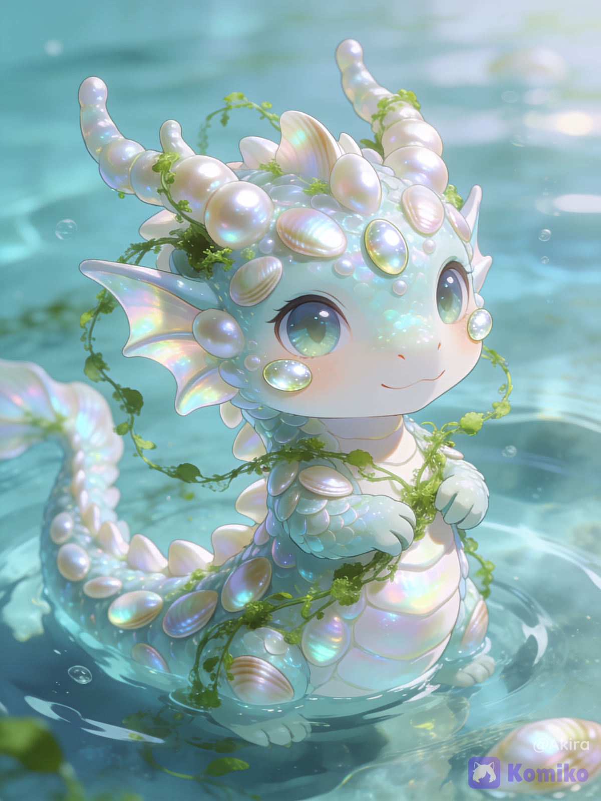 Cute Dragon ⚪️✨️🏞 (River Pearl)