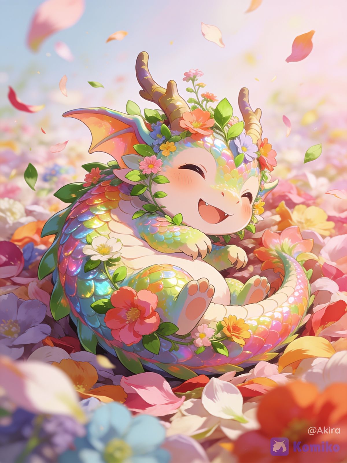 Cute Dragon 🌸🏵🌺 (Flowers)