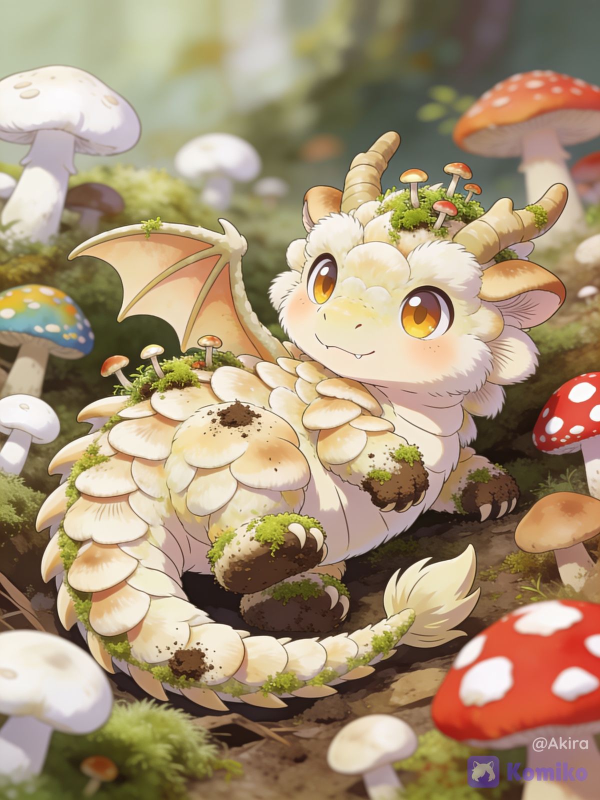 Cute Dragon 🍄🍄‍🟫 (Mushroom)