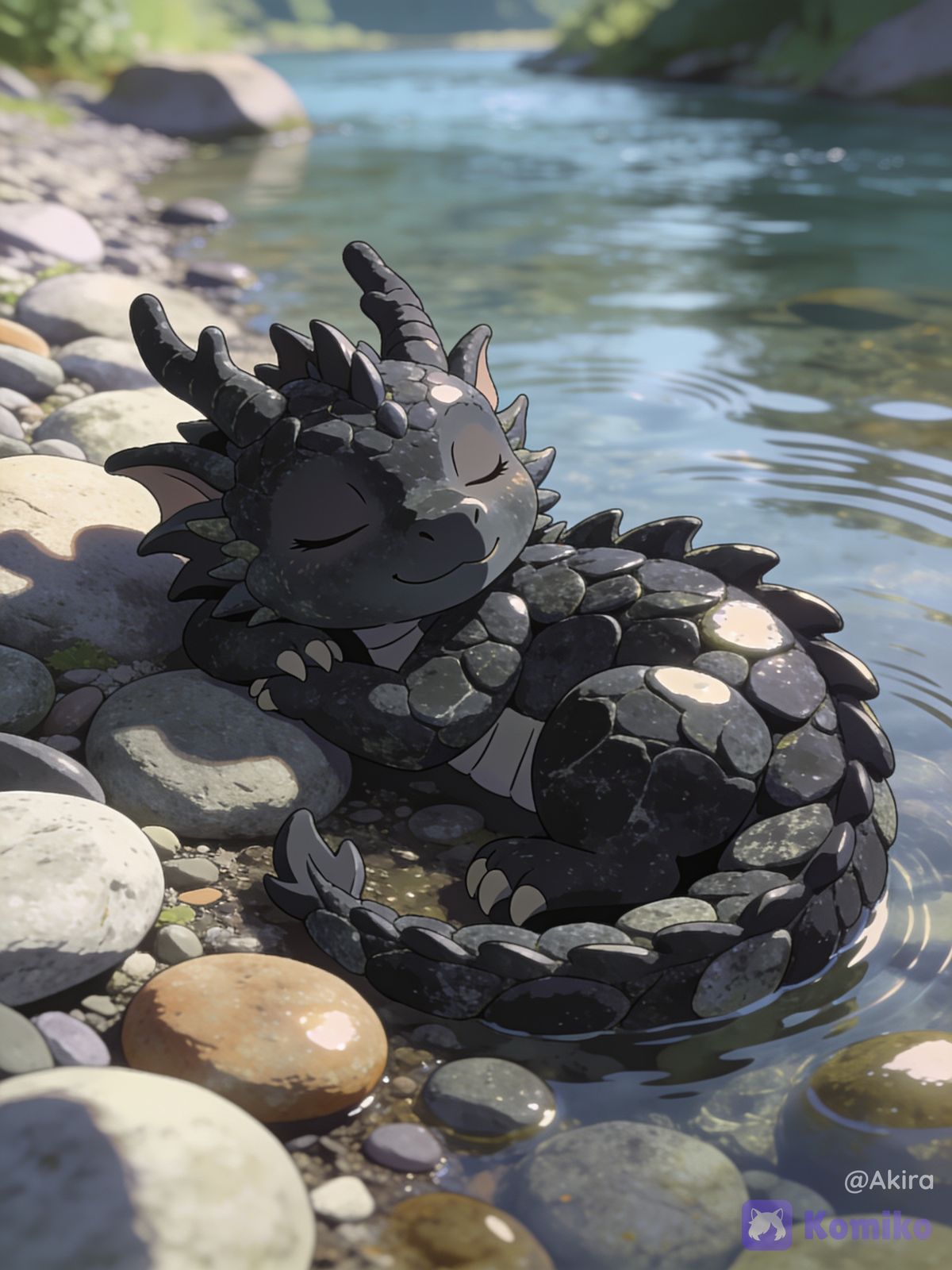 Cute Dragon 🪨🏞 (Pebbles)