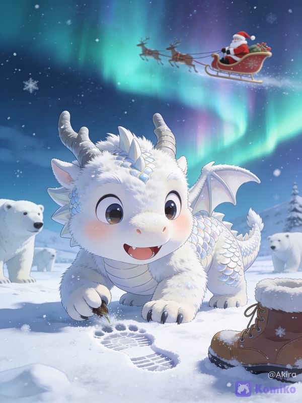Cute Dragon 🗻❄️☃️🐻‍❄️🎅 (North Pole)