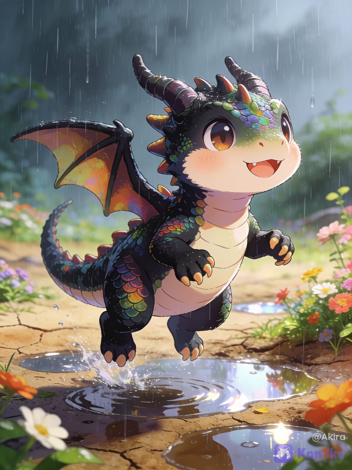 Cute Dragon 🌧💧 (Rain)