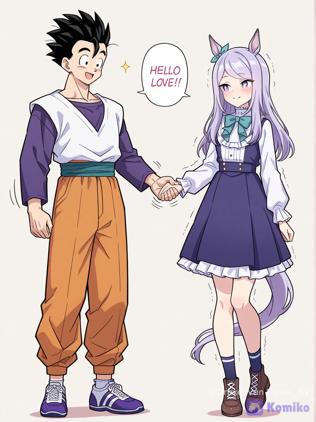 Gohan conociendo a Mejiro McQueen