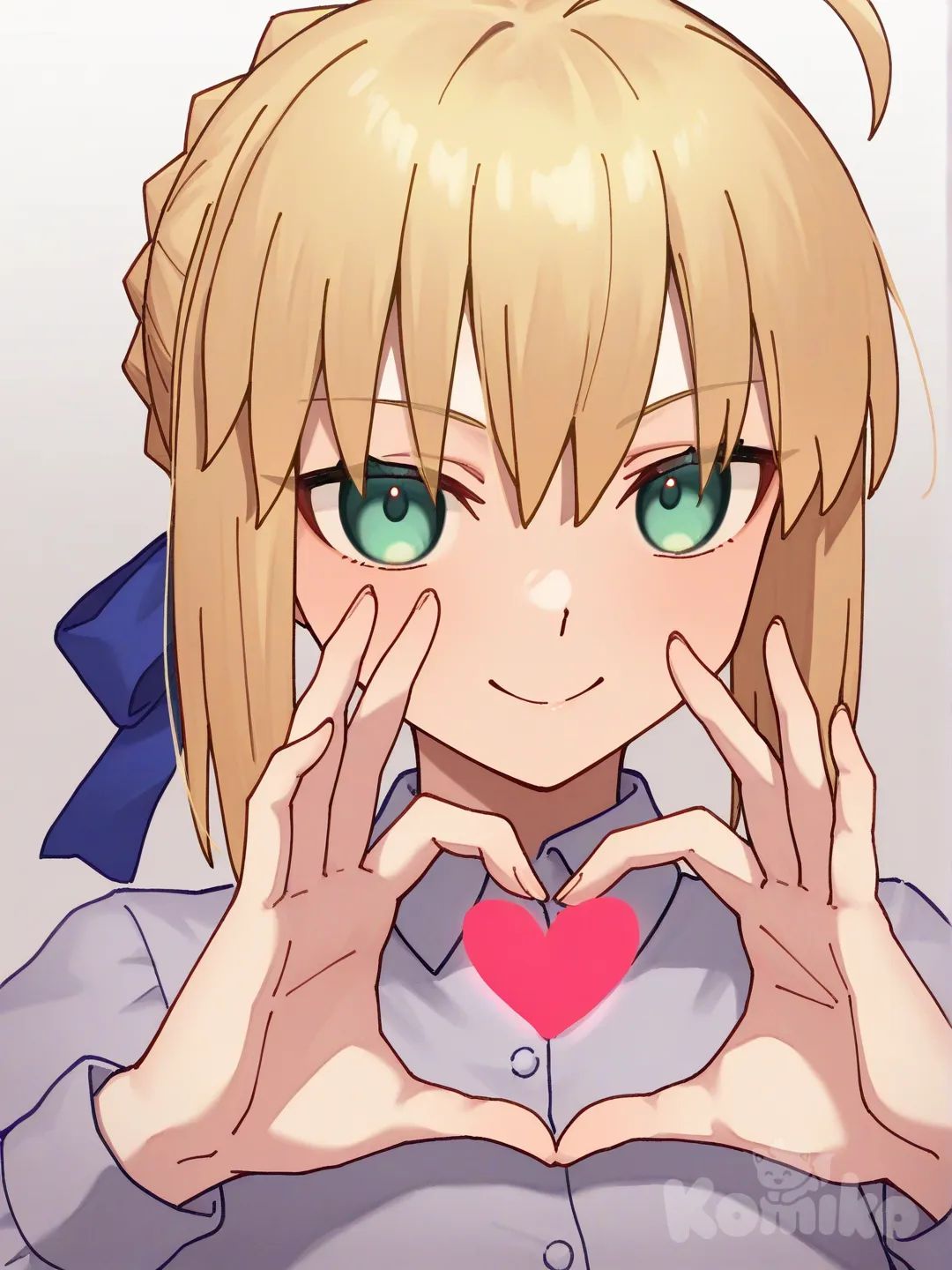 @Saber_(Fate), heart hands, [pokemon-style]