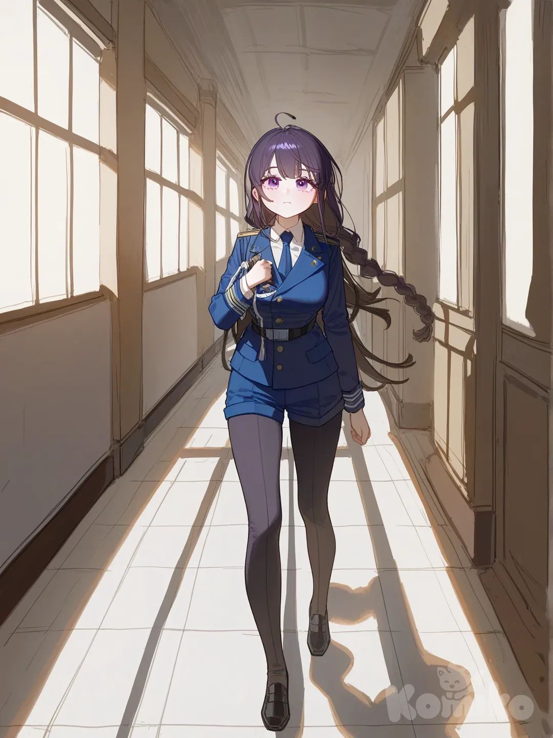 Military Girl Walking