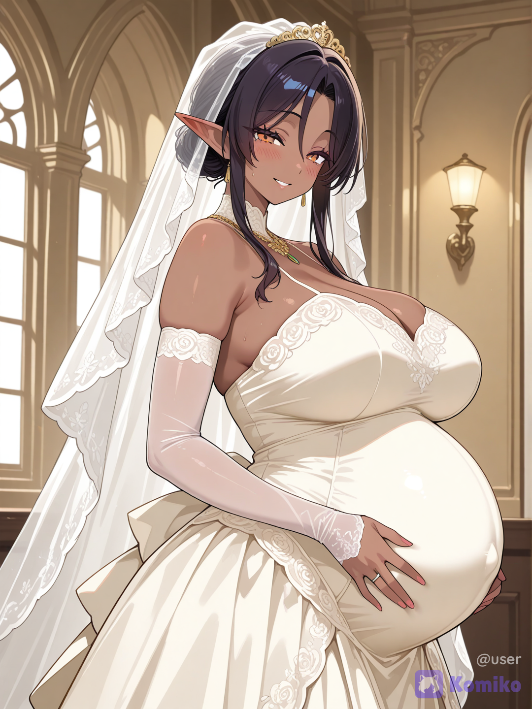 Pregnant elf bride 