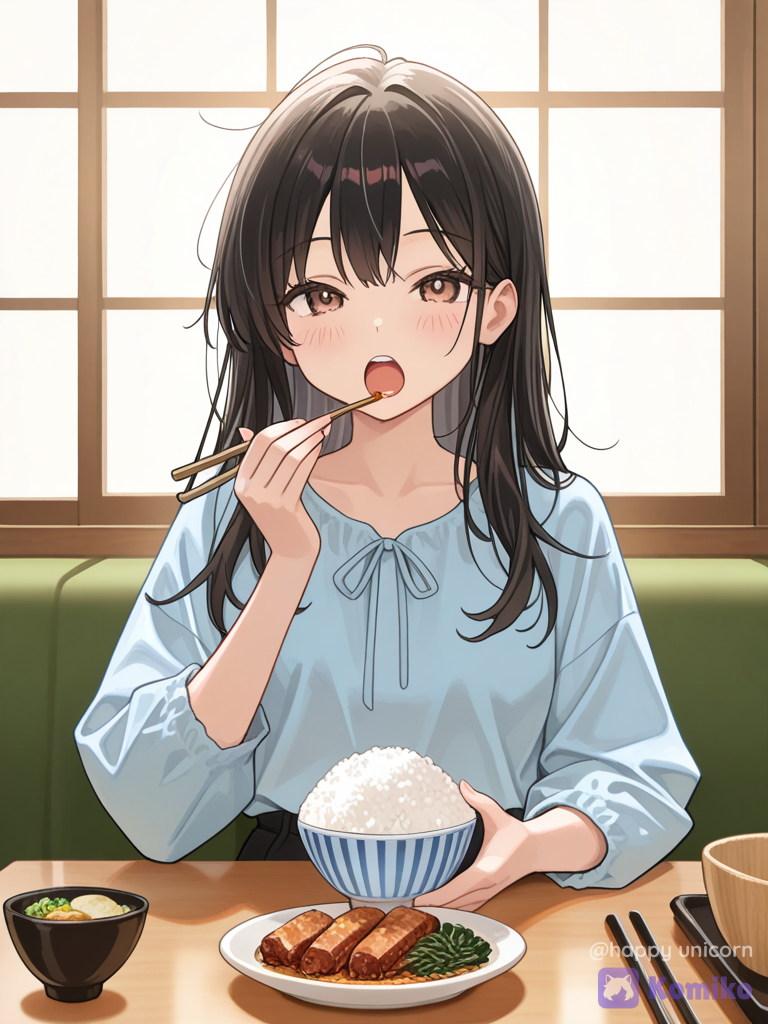 Girl eating