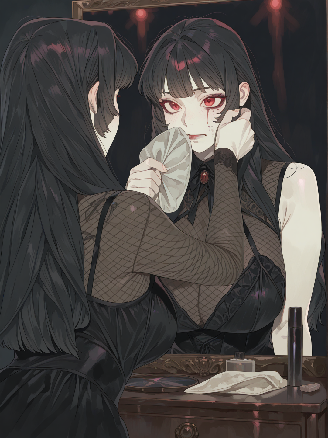 Though the mirror I saw myself.
