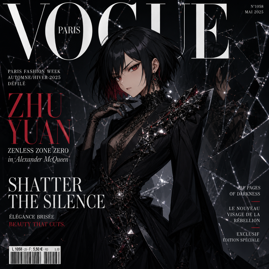 Zhu Yuan's Shattered Vogue Glow ✨🖤