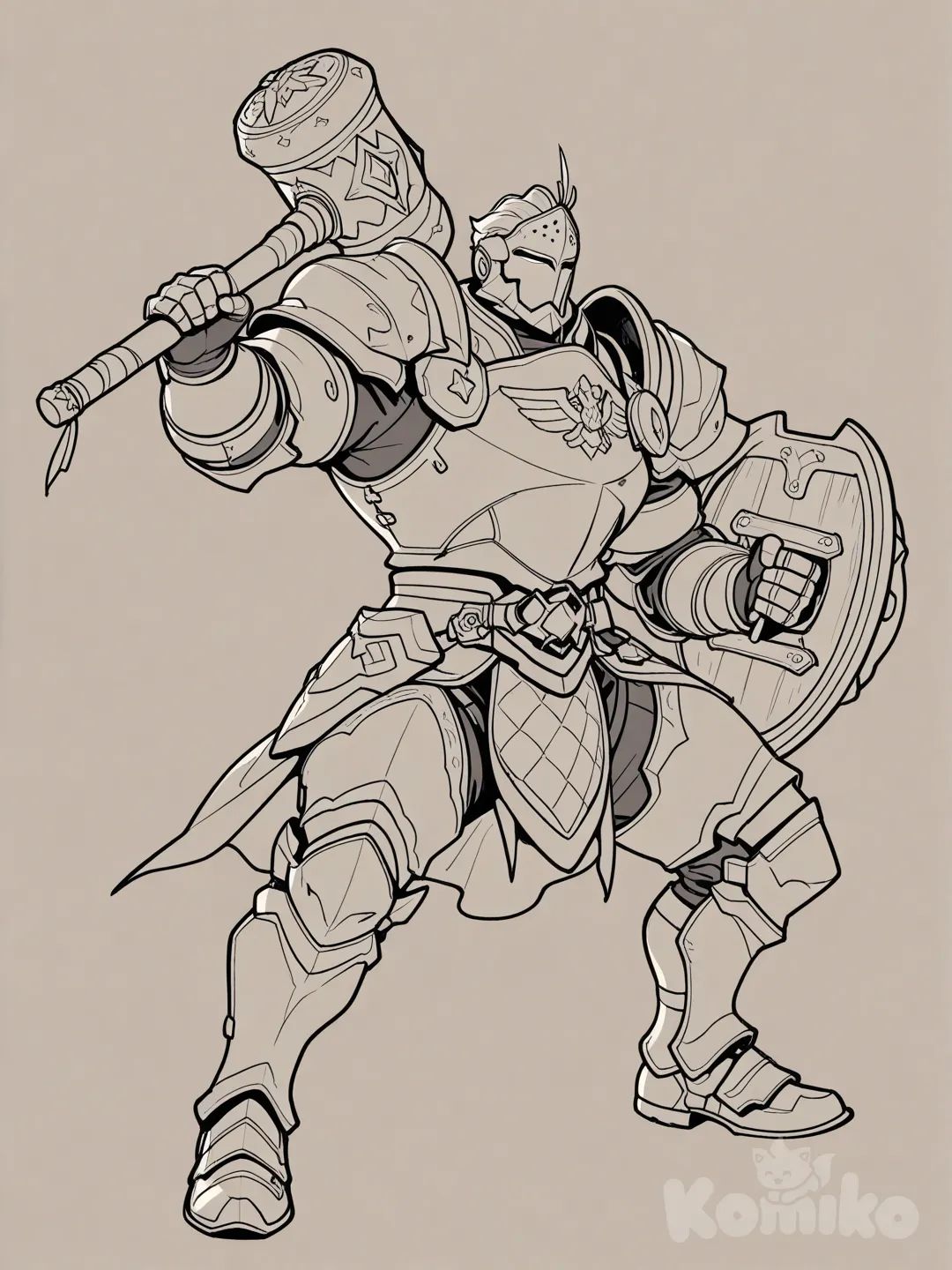 @Reinhardt_(Overwatch), lineart