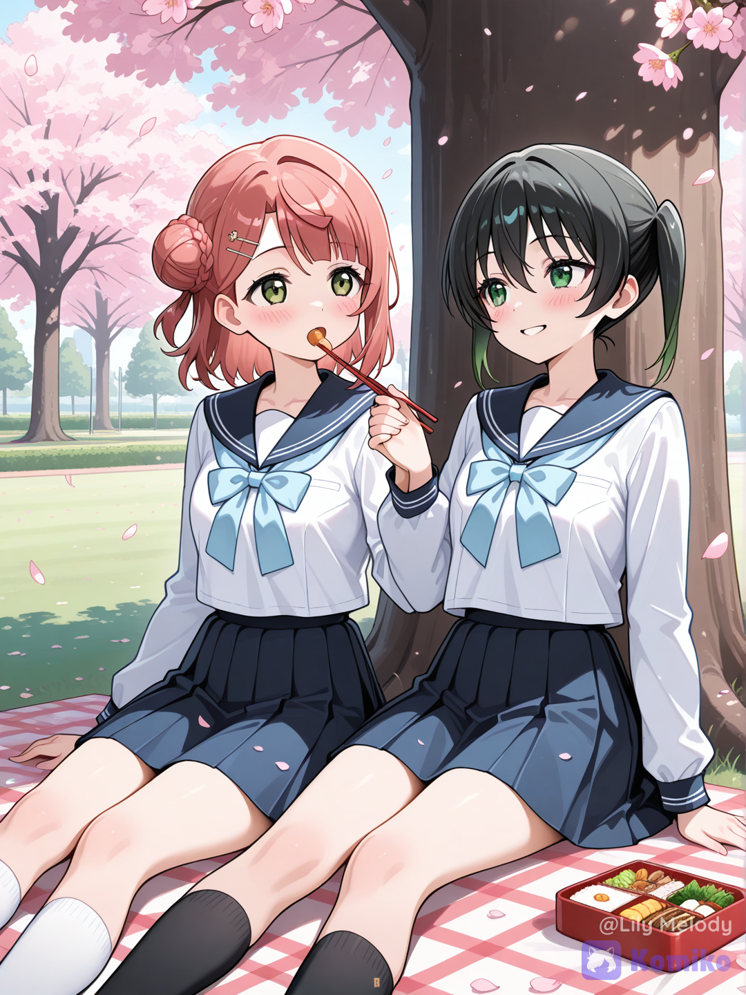 Now let's share the foods