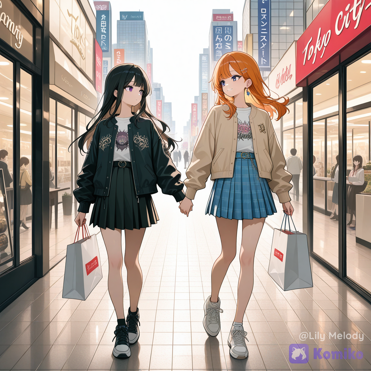 Girl Friends shopping together