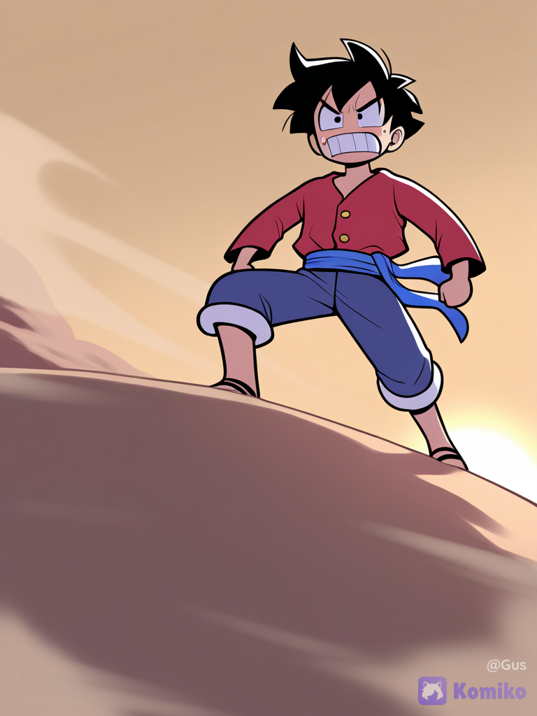 Luffy vs Trunks no Deserto! 🔥