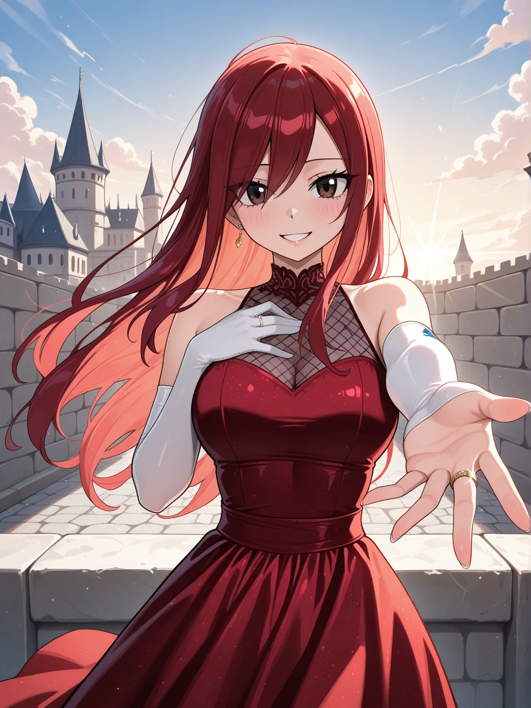 Erza Scarlet, Come dance with me.