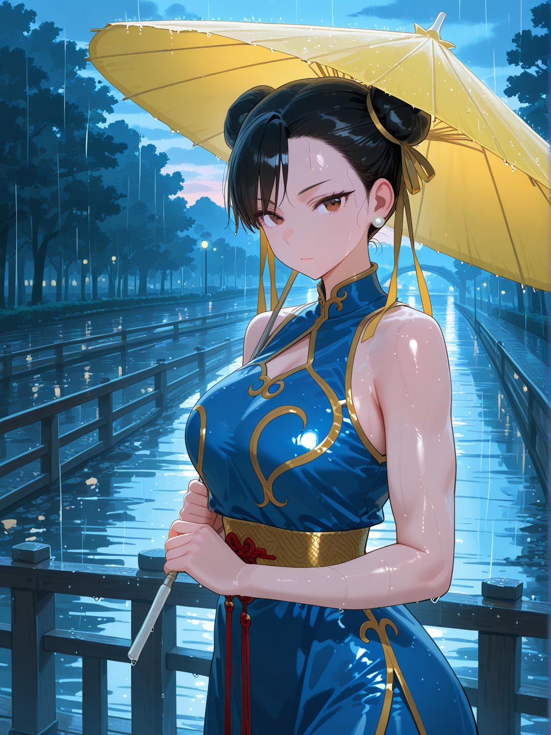 Chun-Li in the rain