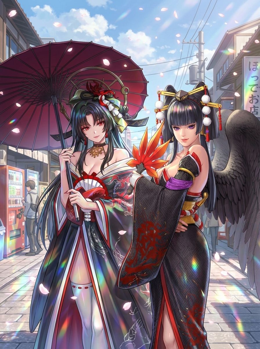 Nyotengu & Hotori 🖤❤️