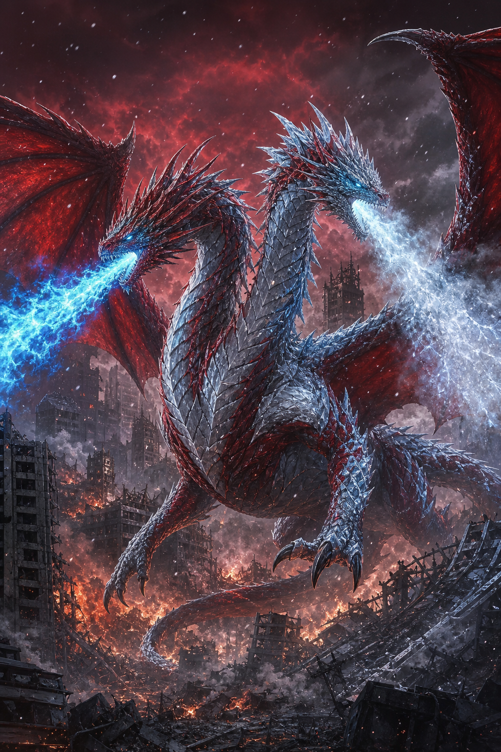 Twin-Headed Kaiju Dragon