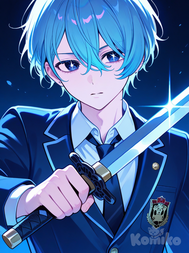 Aqua has a sword