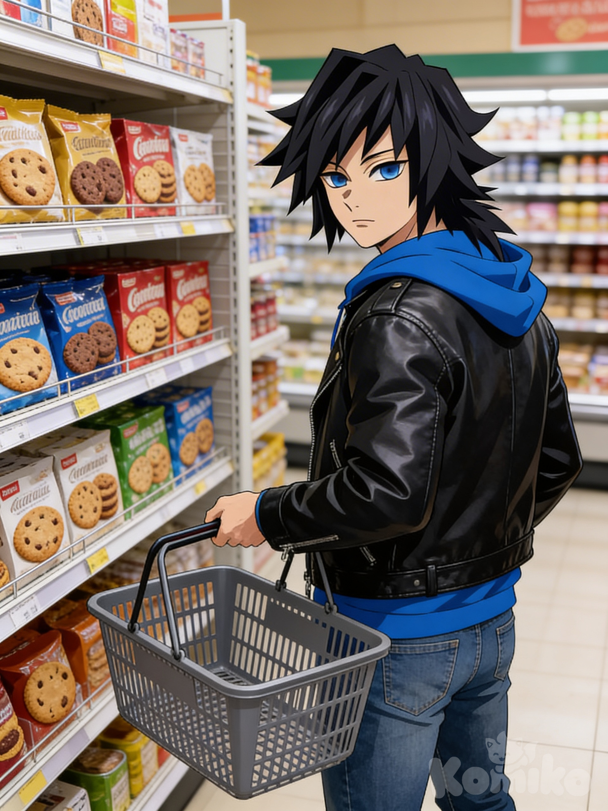 Tomioka Giyu at the supermarket