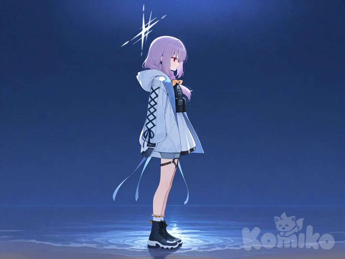 atsuko (blue archive),no coat, full body,standing, side view