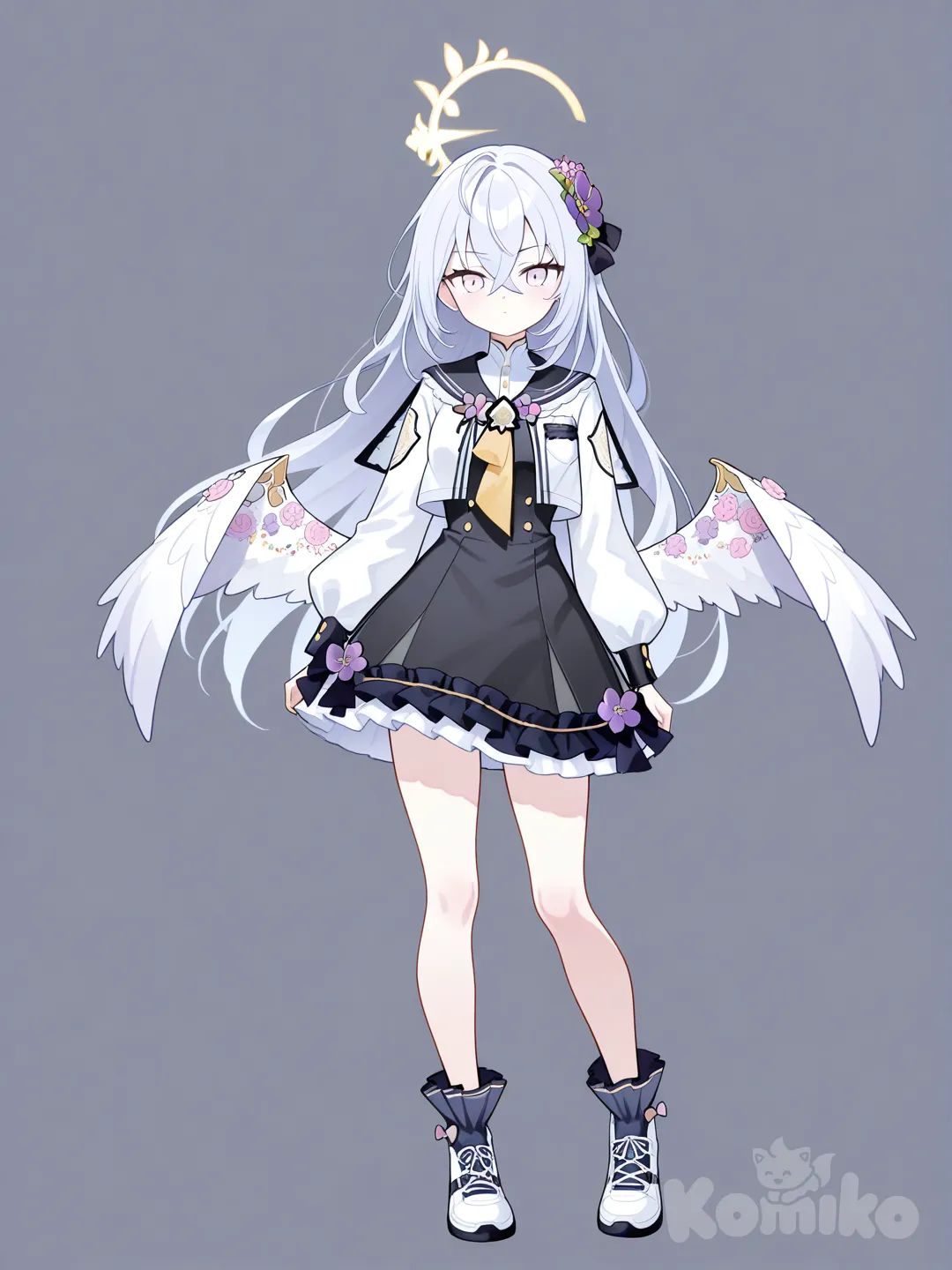 azusa (blue archive), school clothe,standing