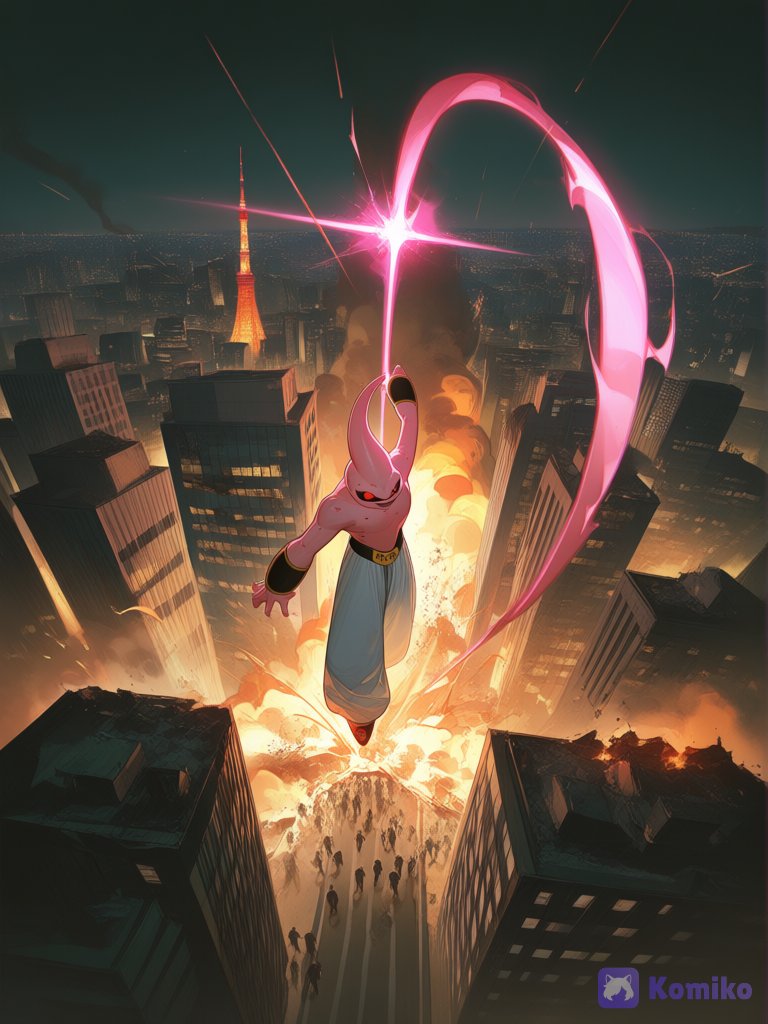 Majin Bu en colère