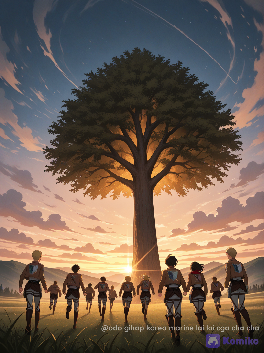 언덕 위 나무를 향해,丘の上の木へ向かって ,Toward the tree on the hill