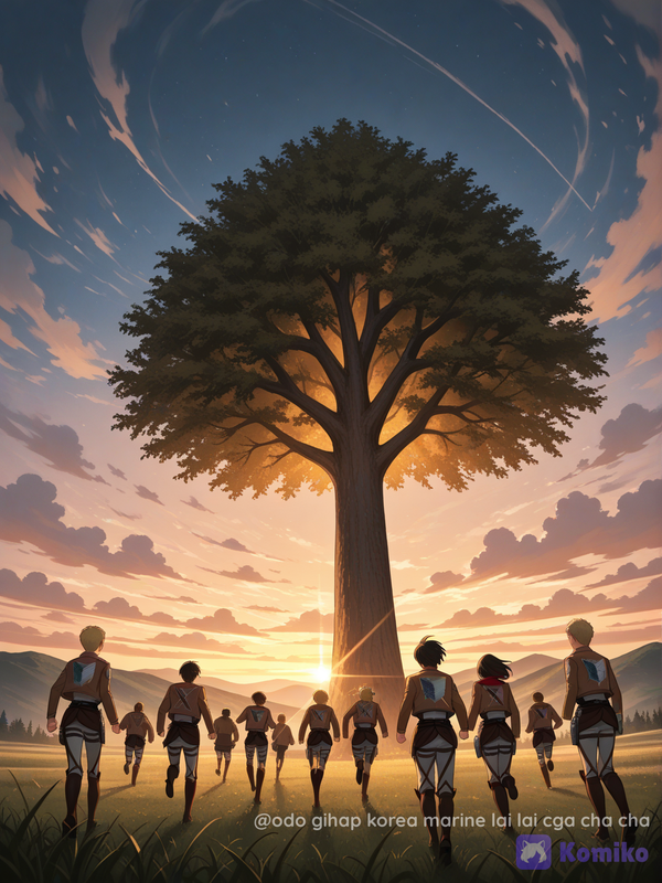 언덕 위 나무를 향해,丘の上の木へ向かって ,Toward the tree on the hill