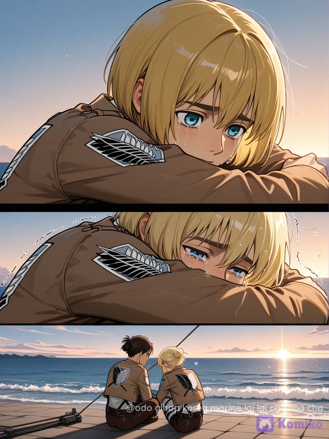 The two friends finally reconciled. 