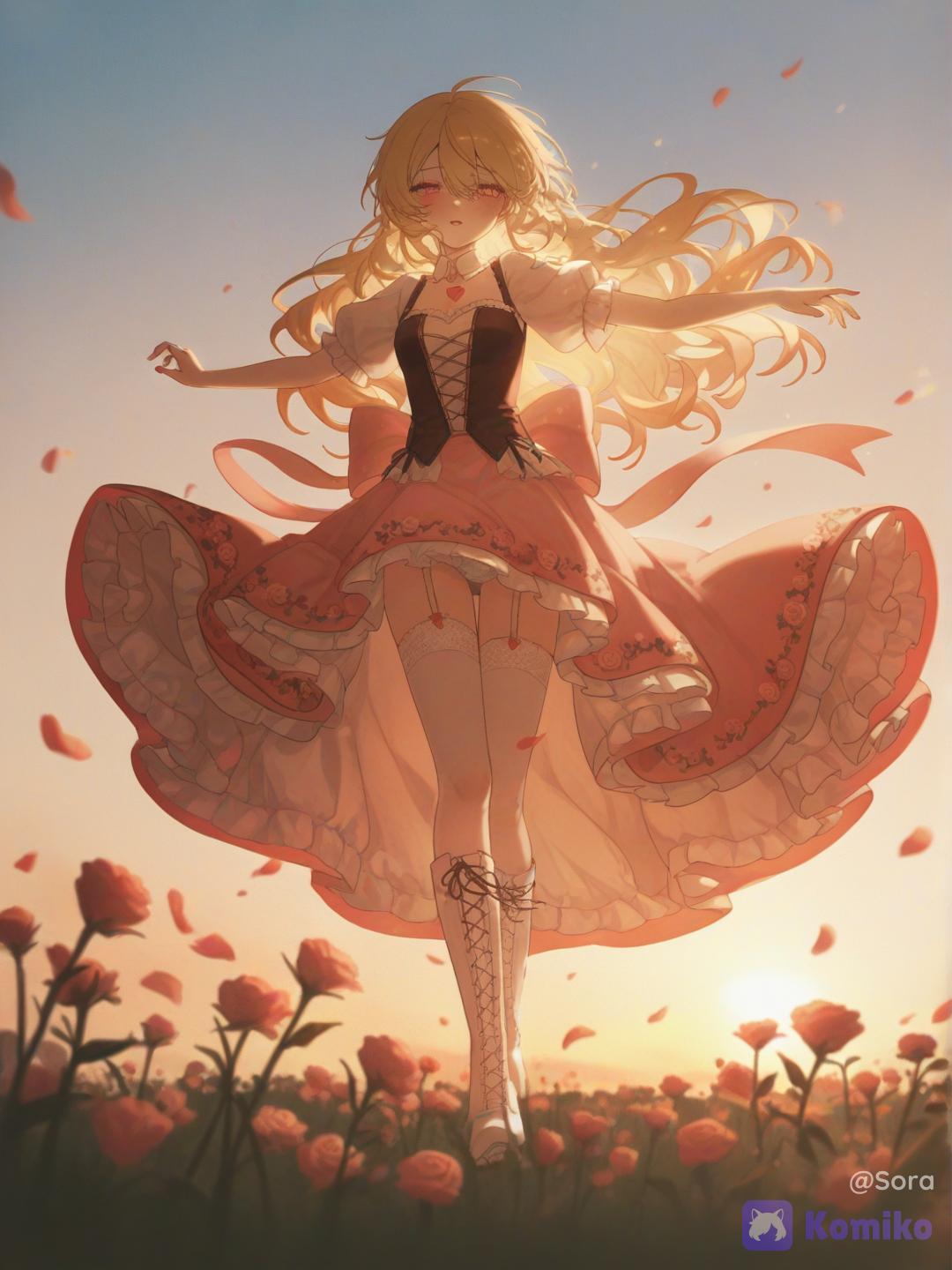 Beatrix en el campo de flores