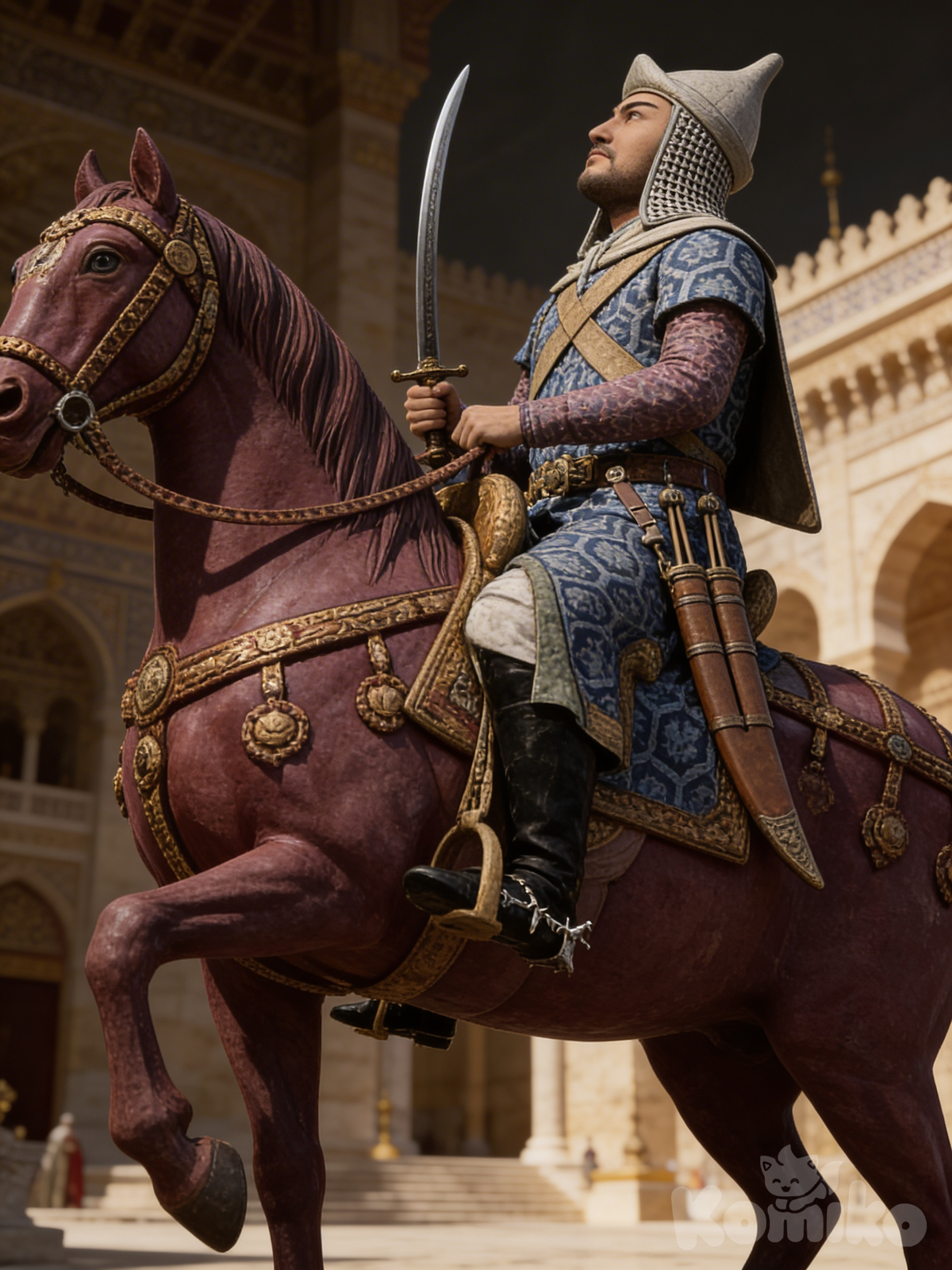 Horseman with sabre