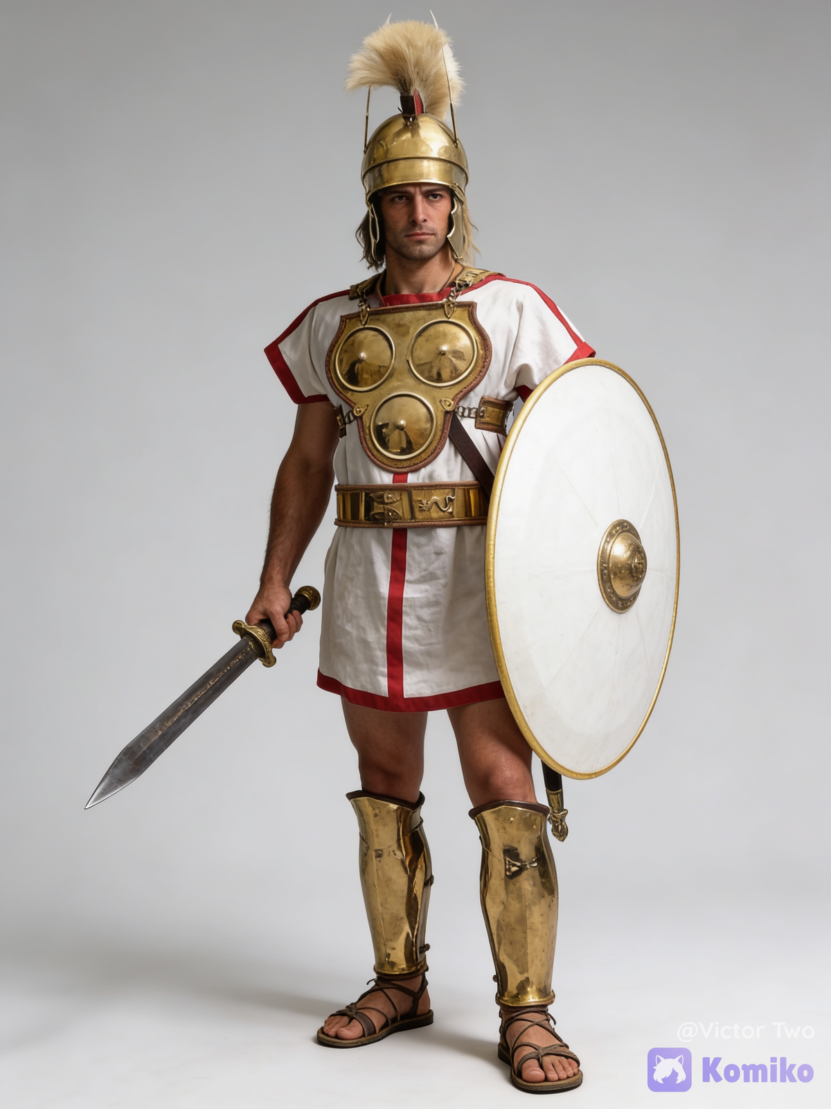 Mea, nah sword and shields are completely made up
