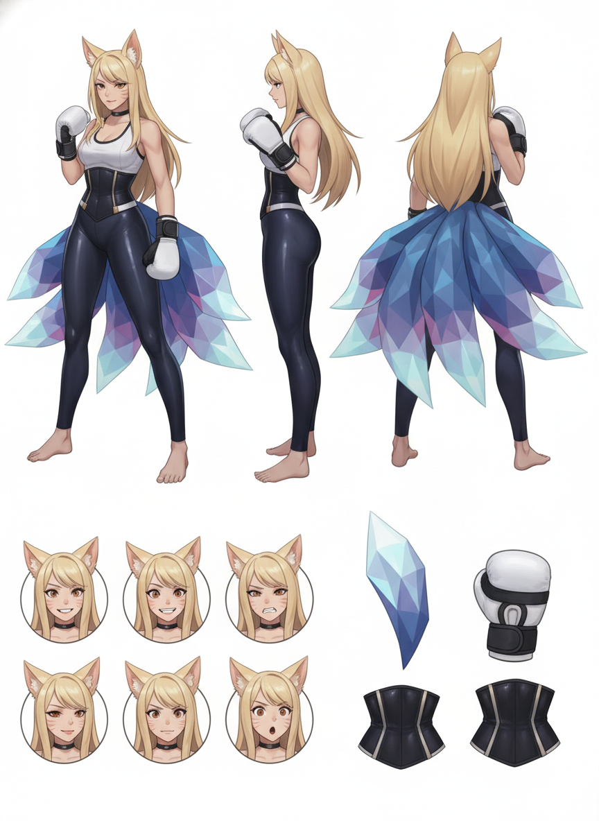 Ahri (K/DA) 3 variations 2 with tail