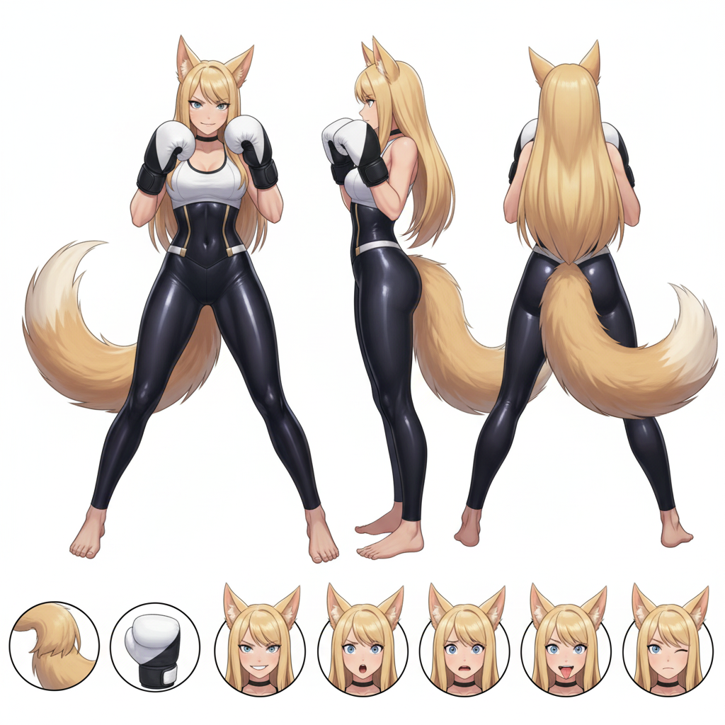 Ahri (K/DA) 3 variations 2 with tail