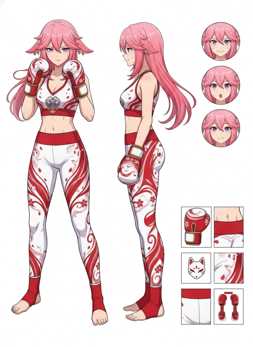 Yae Miko intresting boxing design (3 Referens)
