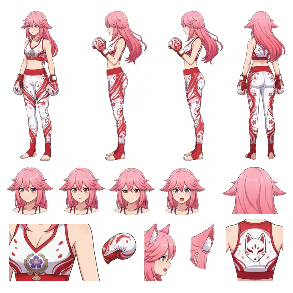 Yae Miko intresting boxing design (3 Referens)