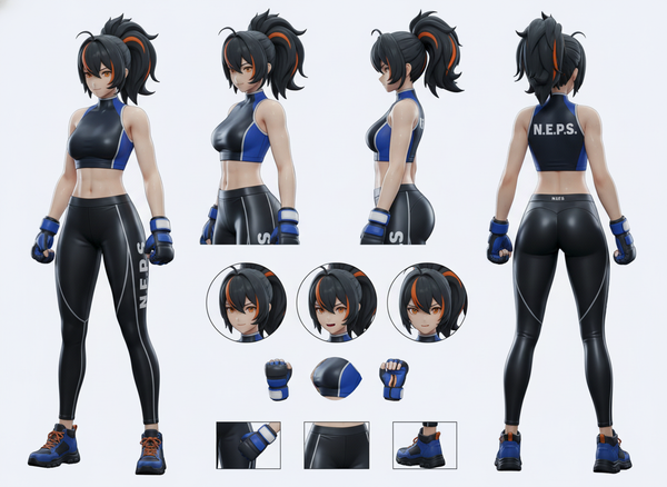 Zhu Yuan Zenless Zone Zero MMA style 3D