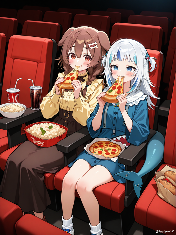 Gura is the cutest when she eats.