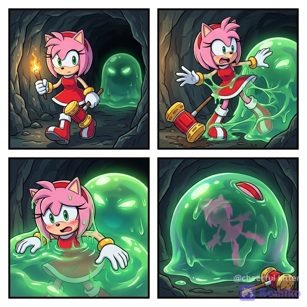 Amy Absorbed By A Blob