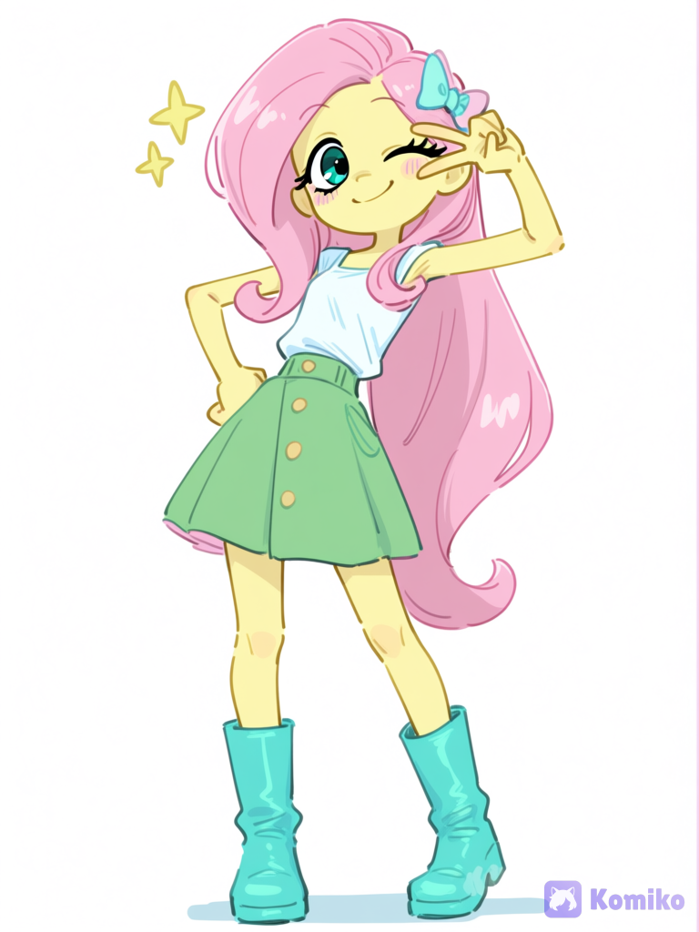 Fluttershy siendo tan linda como solo ella sabe