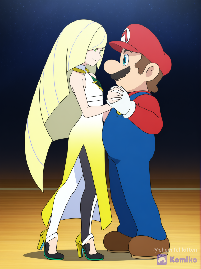 Mario x Lusamine. noche de baile