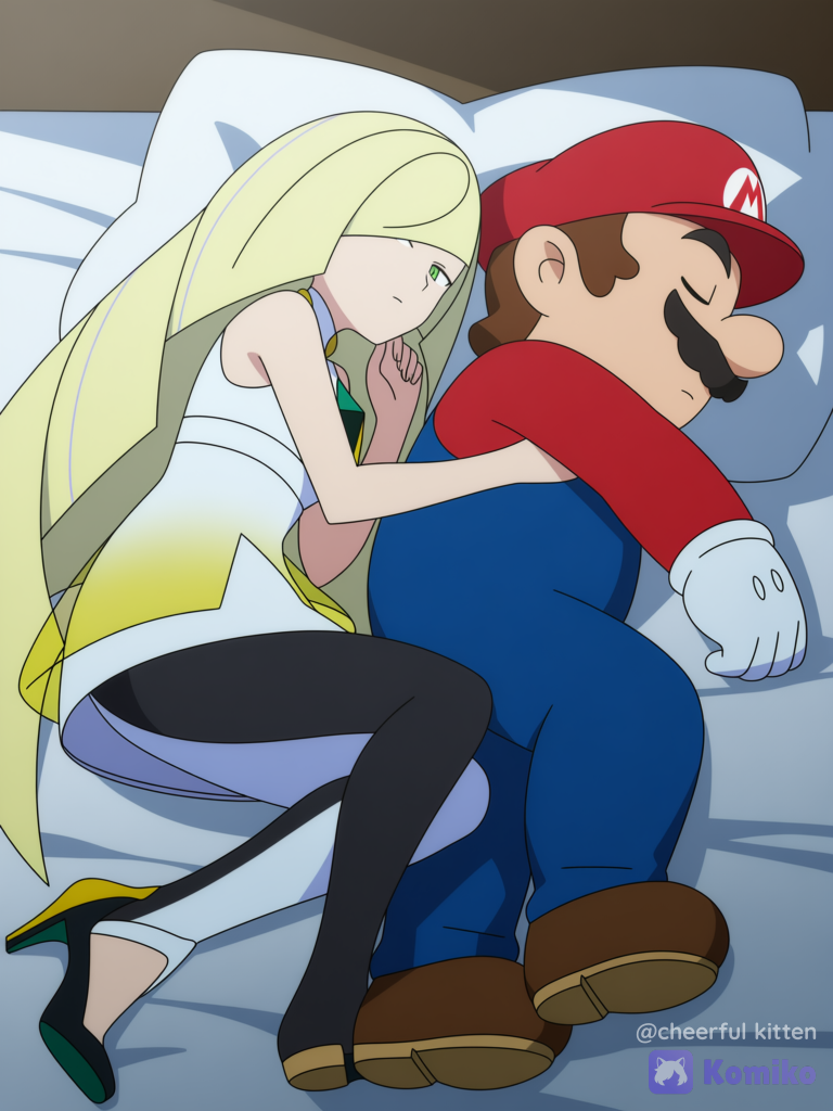 Mario y Lusamine descansando