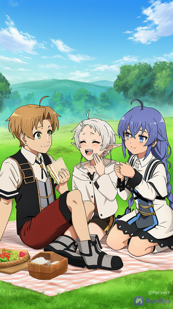 Rudeus, Sylphy & Roxy (Mushoku Tensei)